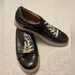 Jack Rogers Rory Metallic Casual Sneakers Black / Silver Women's 11